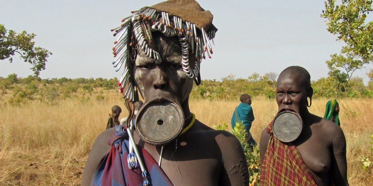 Mursi man, Omo valley, Ethiopia